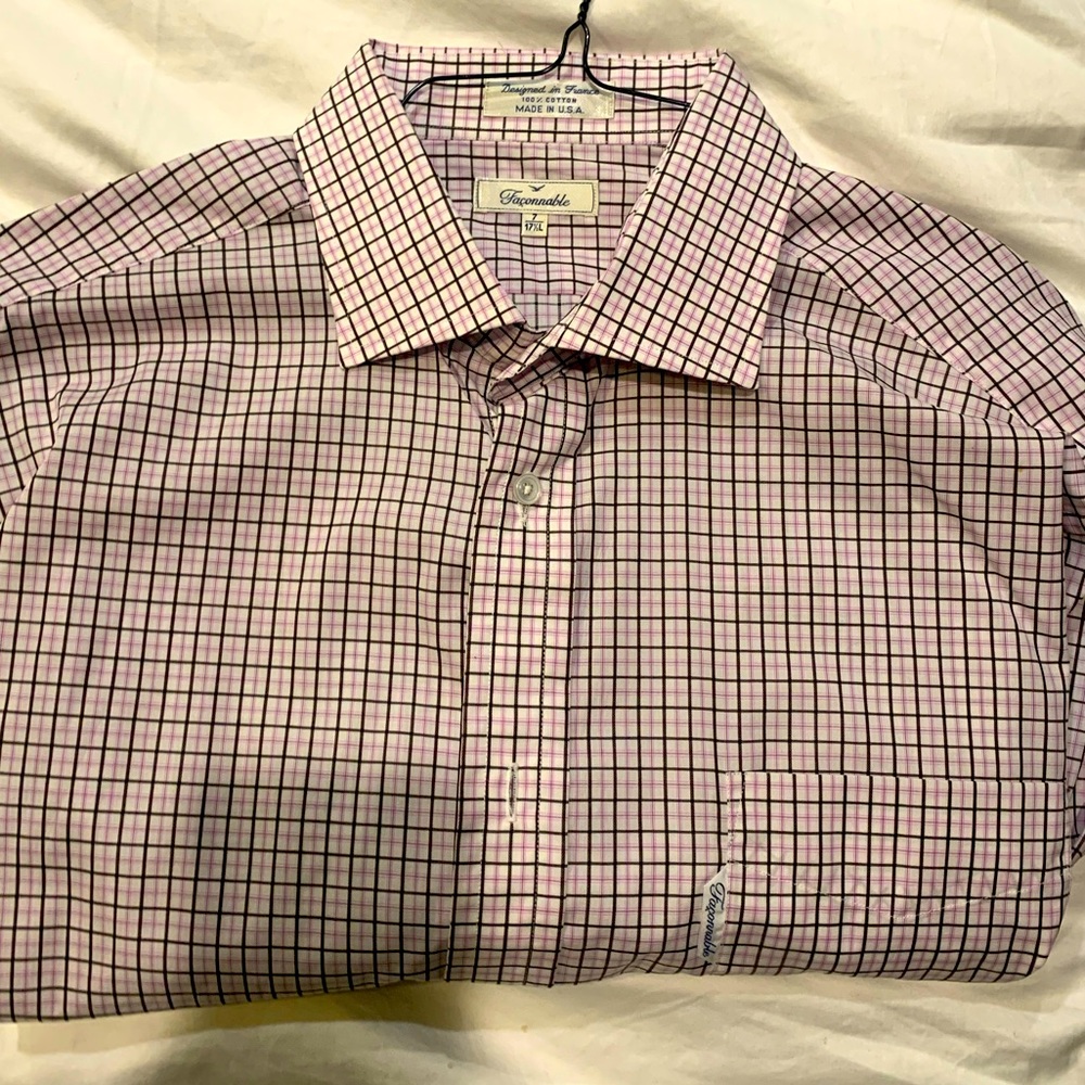 Faconnable Long Sleeve Shirt 17 1/2